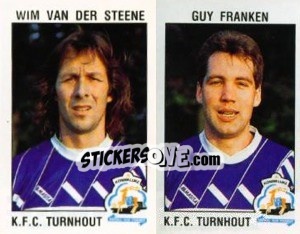 Sticker Wim van der Steene / Guy Franken - Football Belgium 1992-1993 n. 439 - Panini