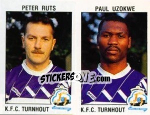 Figurina Peter Ruts / Paul Uzukwe - Football Belgium 1992-1993 n. 440 - Panini