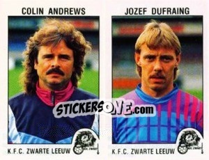 Sticker Colin Andrews / Jozef Dufraing - Football Belgium 1992-1993 - Panini