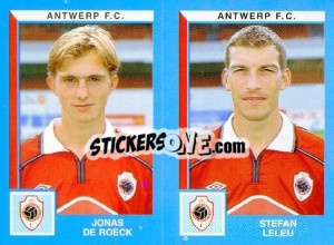 Cromo Jonas De Roeck / Stefan Leleu - Football Belgium 1999-2000 - Panini