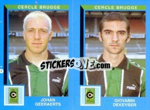 Sticker Johan Geeraerts / Giovanni Dekeyser - Football Belgium 1999-2000 n. 402 - Panini