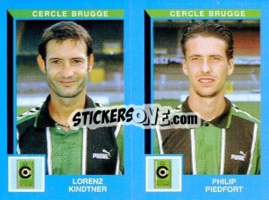Sticker Lorenz Kintner / Philip Piedfort - Football Belgium 1999-2000 - Panini