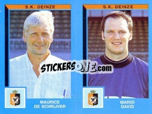 Cromo Maurice De Schrijver / Mario David - Football Belgium 1999-2000 - Panini