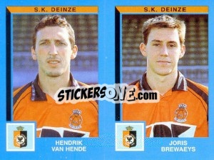 Figurina Hendrik Van Hende / Joris Brewaeys - Football Belgium 1999-2000 - Panini