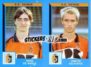 Sticker Hans De Waele / Dimitri Delporte - Football Belgium 1999-2000 n. 410 - Panini