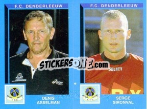 Sticker Denis Asselman / Serge Sironval - Football Belgium 1999-2000 n. 412 - Panini