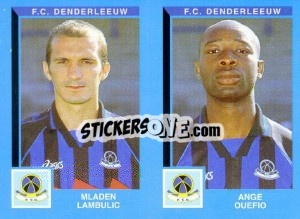 Sticker Mladen Lambulic / Ange Ouefio - Football Belgium 1999-2000 - Panini