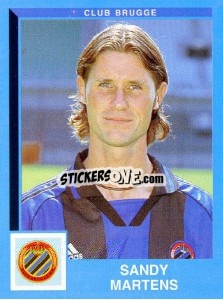 Sticker Sandy Martens - Football Belgium 1999-2000 - Panini