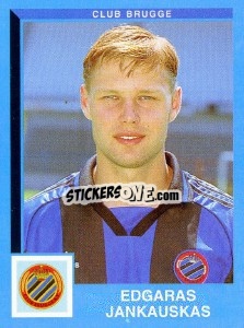 Sticker Edgaras Jankauskas - Football Belgium 1999-2000 n. 85 - Panini