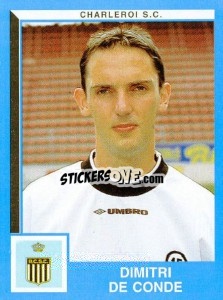 Cromo Dimitri De Conde - Football Belgium 1999-2000 n. 101 - Panini