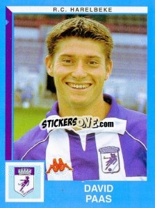 Sticker David Paas - Football Belgium 1999-2000 - Panini