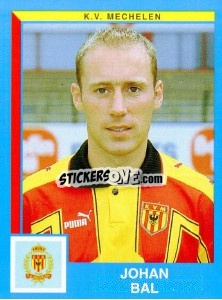 Cromo Johan Bal - Football Belgium 1999-2000 - Panini