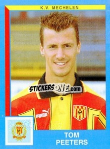 Sticker Tom Peeters - Football Belgium 1999-2000 - Panini