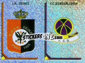 Sticker Badge SK Dienze / Badge FC Denderleeuw - Football Belgium 1999-2000 n. 371 - Panini