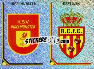 Sticker Badge Ingelmunster / Badge Kapellen - Football Belgium 1999-2000 - Panini