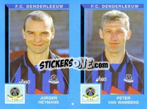 Sticker Jurgen Heymans / Peter Van Wambeke - Football Belgium 1999-2000 n. 416 - Panini