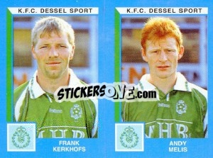 Sticker Frank Kerkhoefs / Andy Melis - Football Belgium 1999-2000 n. 421 - Panini