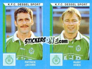 Sticker Patrick Jacobs / Rudy Hoes - Football Belgium 1999-2000 - Panini