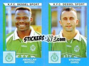 Sticker Abdallah Mateso / Stefano Ghiro - Football Belgium 1999-2000 - Panini