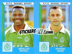 Sticker Abdallah Mateso / Stefano Ghiro - Football Belgium 1999-2000 n. 423 - Panini