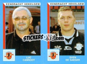 Cromo Luc Cannoot / Sven De Saeger - Football Belgium 1999-2000 - Panini
