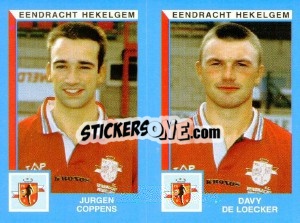 Cromo Jurgen Coppens / Davy De Loecker - Football Belgium 1999-2000 - Panini