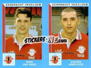 Sticker Dave Van Waes / Steven Abbeloos - Football Belgium 1999-2000 - Panini