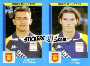 Sticker Thierry Eeckman / Tommy Careel - Football Belgium 1999-2000 - Panini