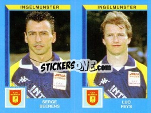 Cromo Serge Beerens / Luc Peys - Football Belgium 1999-2000 - Panini