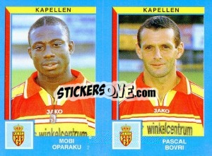 Cromo Mobi Oparaku / Pascal Bovri - Football Belgium 1999-2000 - Panini