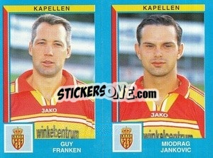 Sticker Guy Franken / Miodrag Jankovic - Football Belgium 1999-2000 - Panini
