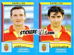 Figurina Gaetano Carchiolo / Predrag Vukicevic - Football Belgium 1999-2000 - Panini