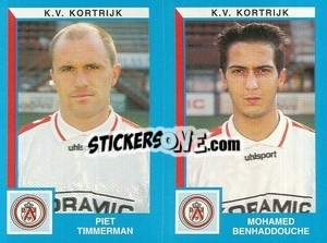 Cromo Piet Timmerman / Mohamed Benhaddouche - Football Belgium 1999-2000 - Panini
