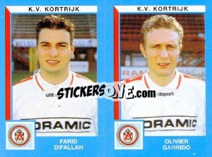 Sticker Farid Difallah / Olivier Garrido - Football Belgium 1999-2000 - Panini
