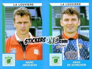 Figurina Marc Grosjean / Hans De Schrijver - Football Belgium 1999-2000 - Panini