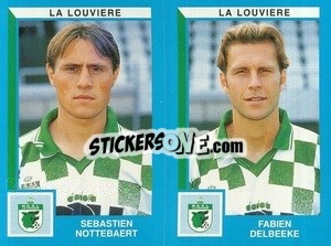 Sticker Senastien Nottebaert / Fabien Delbeeke - Football Belgium 1999-2000 - Panini