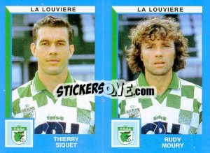 Sticker Thierry Siquet / Rudy Moury - Football Belgium 1999-2000 n. 450 - Panini