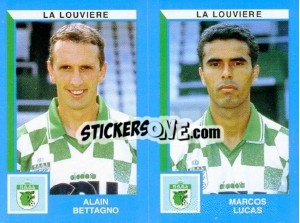 Sticker Alain Bettagno / Marcos Lucas - Football Belgium 1999-2000 - Panini