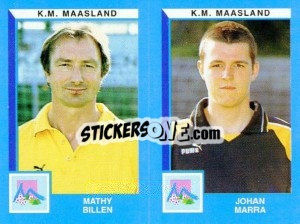 Sticker Mathy Billen / Johan Marra - Football Belgium 1999-2000 n. 454 - Panini