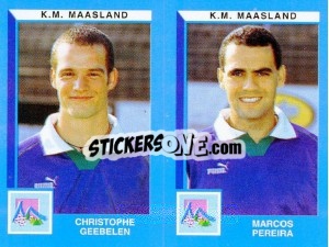 Sticker Christophe Geebelen / Marcos Pereira - Football Belgium 1999-2000 - Panini