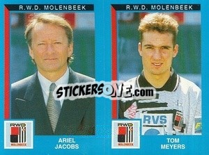 Sticker Ariel Jacobs / Tom Meyers - Football Belgium 1999-2000 n. 460 - Panini