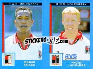 Sticker Ibrahim Kargbo / Vincent Lachambre - Football Belgium 1999-2000 - Panini