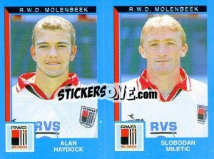 Sticker Alan Haydock / Slobodan Miletic - Football Belgium 1999-2000 n. 463 - Panini