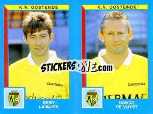 Sticker Bert Lamaire / Danny De Vuyst - Football Belgium 1999-2000 - Panini
