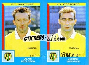 Cromo Alain Declerq / Johnny Nierynck - Football Belgium 1999-2000 - Panini