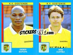 Cromo Didier Bapupa / Wim Cuffrez - Football Belgium 1999-2000 - Panini