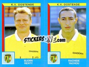 Cromo Bjorn Renty / Rachide Yachou - Football Belgium 1999-2000 - Panini