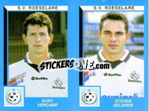 Sticker Kurt Vercamp / Steven Geldhof - Football Belgium 1999-2000 - Panini