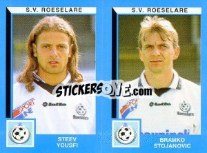 Sticker Steev Yousfi / Branko Stojanovic - Football Belgium 1999-2000 - Panini