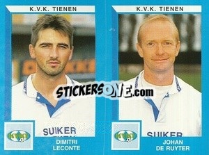 Sticker Dimitri Leconte / Johan De Ruyter - Football Belgium 1999-2000 - Panini